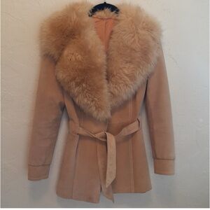 Vintage Suede Jacket - Fur Collar